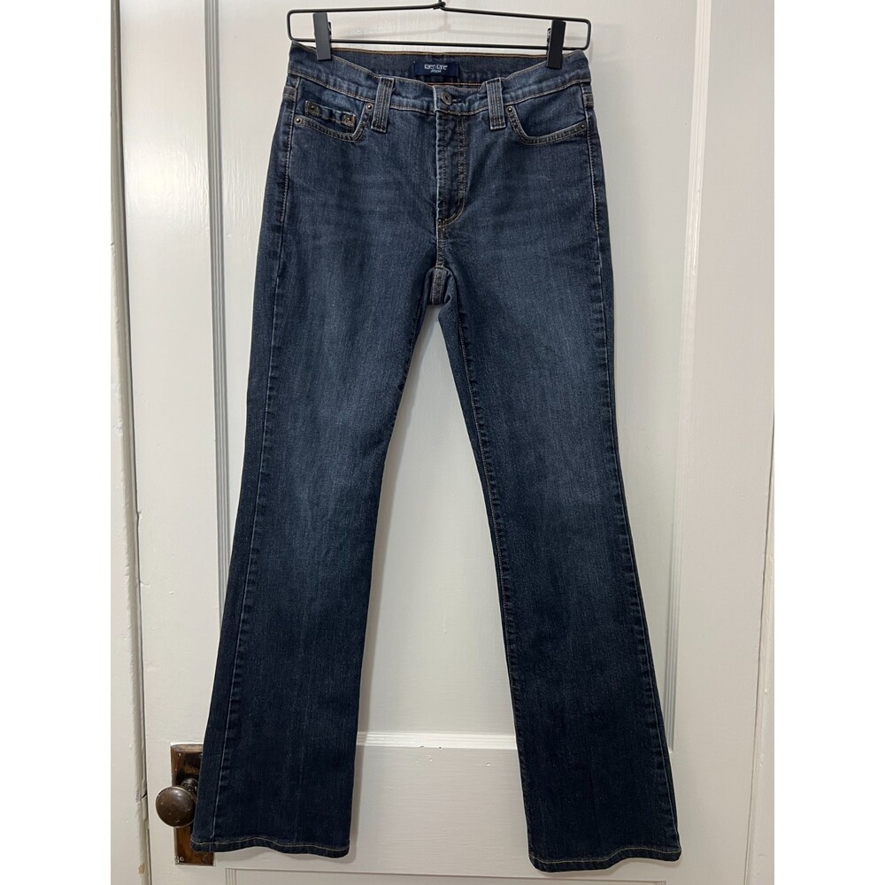 Karen Kane Women's Bootcut Jeans Dark Wash Embroidered Back Pocket Size 4